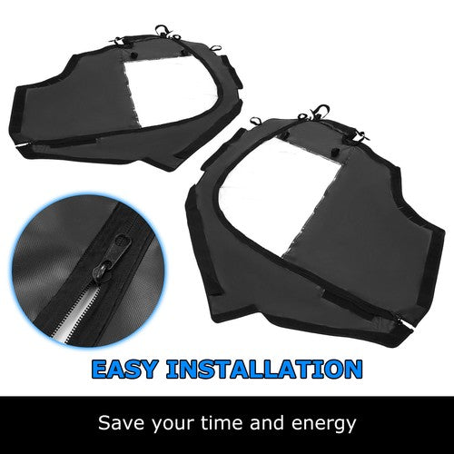 Solid Spare 4PCS For Can-Am Commander 800/1000 11-20 Soft Doors & Rear Panel Cab Enclosures