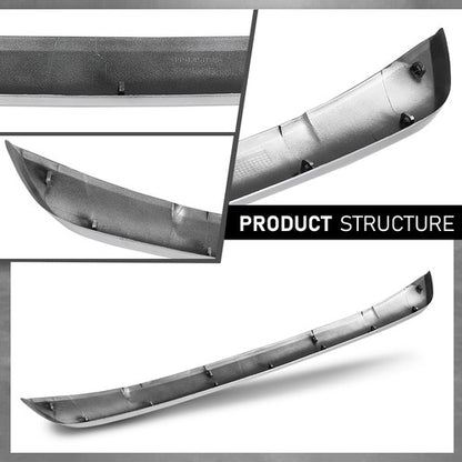 Solid Spare Fit For 2016-2018 Toyota RAV4 Front Bumper Lower Spoiler Face Bar Silver Trim