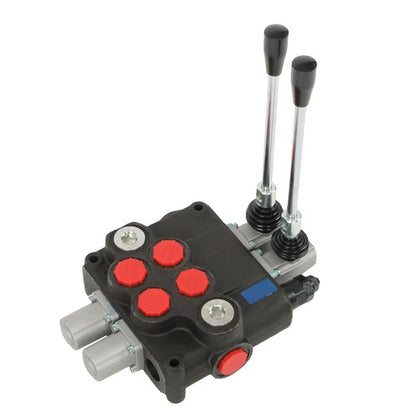 Solid Spare 2 Spool Hydraulic Directional Control Valve Open Center 32 GPM 3600 PSI NEW!
