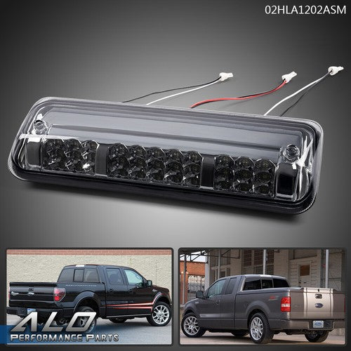 Solid Spare Fit For 04-08 Ford F-150 Smoke Full LED 3rd Third Brake Light Cargo Tail Lamp
