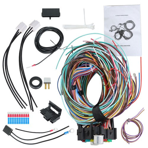 Solid Spare For Chevy Ford Hotrods 21 Circuit Wiring Harness Universal X-long Wires 12V