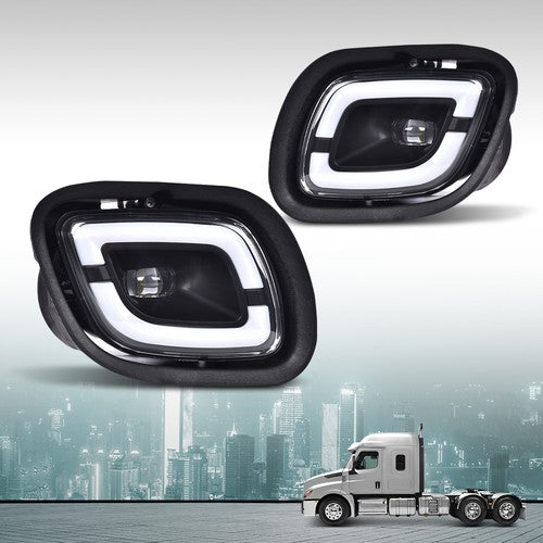 Solid Spare LED Fog Lights Lamp White Color Fit For 08-17 Freightliner Cascadia Left+Right