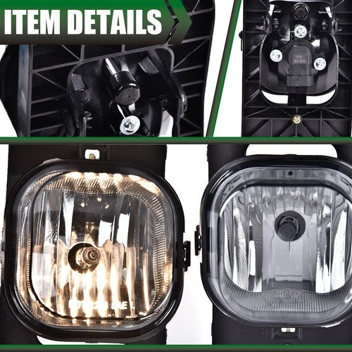 Solid Spare Fit For 05-07 Ford F-250 F-350 F-450/05 Excursion Smoke Fog Lights Assembly