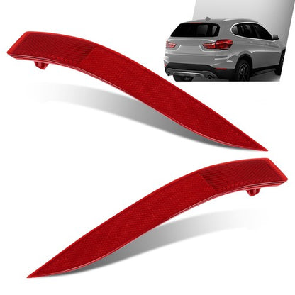 Solid Spare Rear Bumper Reflector Light Fit For 2016-2019 BMW X1 F48 Left+Right Side
