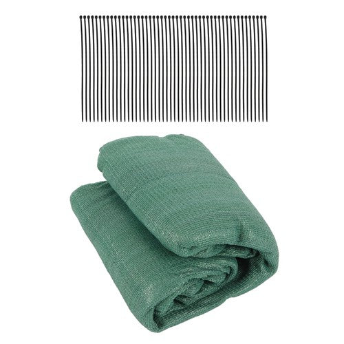 Solid Spare Garden Privacy Fence Heavy Duty 5FT x 50FT Barrier Net With Zip Ties Dark Green