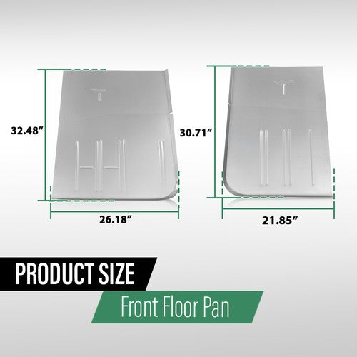 Solid Spare Fit For 1967 1968 1979 Ford F100 F150 F250 F350 & Bronco Front Floor Pans Pair