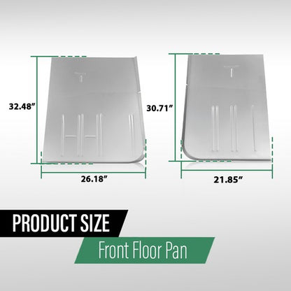 Solid Spare Fit For 1967 1968 1979 Ford F100 F150 F250 F350 & Bronco Front Floor Pans Pair