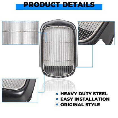Solid Spare FOR 1932 FORD Hot Rod Steel Radiator STEEL FRONT GRILLE SHELL+Smooth INSERT NEW