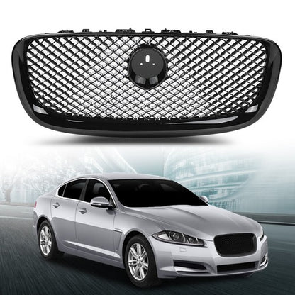 Solid Spare Front Bumper Upper Mesh Grille Fit For 2012 2013 2014 2015 Jaguar XF XFR Black