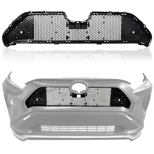 1PC Kit For Toyota RAV4 2019 2020-2024 Front Bumper Grille Grill  Body W/Radar