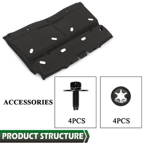 Solid Spare Fit For 2015-2024 Ford F-150 F150 Front Engine Splash Shield Guard Under Cover