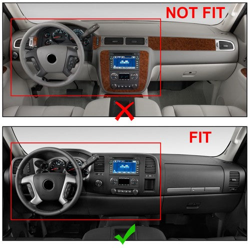 Solid Spare Black Dash Cover For 2007-2013 Silverado 1500 LS LT 1-Piece Textured Overlay