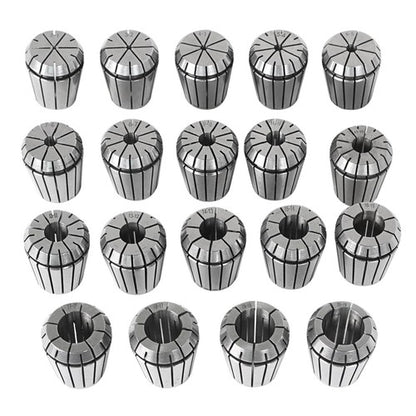 Solid Spare 19PCS ER32 2mm-20mm Spring Collet Set for CNC Workholding Engraving & milling
