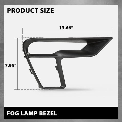 Solid Spare Front Bumper Fog Light Bezel Lamp Trim Left+Right Fit For 18-19 Ford Explorer