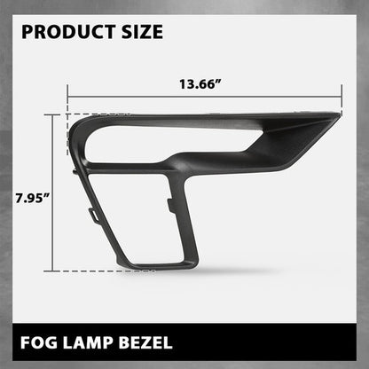 Solid Spare Front Bumper Fog Light Bezel Lamp Trim Left+Right Fit For 18-19 Ford Explorer
