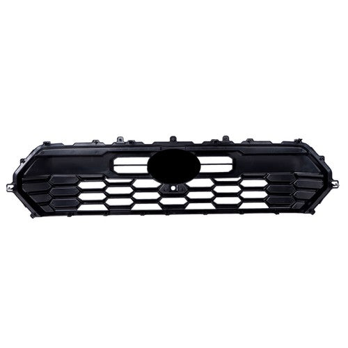 Solid Spare Front Upper Grille Grill W/Camera Hole Black Plastic For Toyota Tacoma 2024-2025