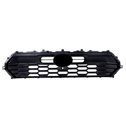 Solid Spare Front Upper Grille Grill W/Camera Hole Black Plastic For Toyota Tacoma 2024-2025
