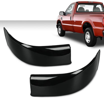Solid Spare Fit For 99-07 Ford F-250 F-350 F-450 Super Duty Cab Corner Molding Gloss Black