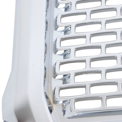 Solid Spare Compatible For GMC Sierra 1500 2014-2015 Chrome Front Bumper Center Mesh Grille