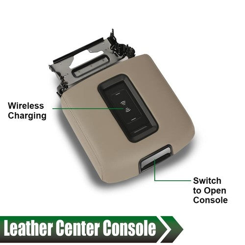 Solid Spare Fit For 15-19 Suburban Yukon Wireless Charging Center Console Armrest Lid