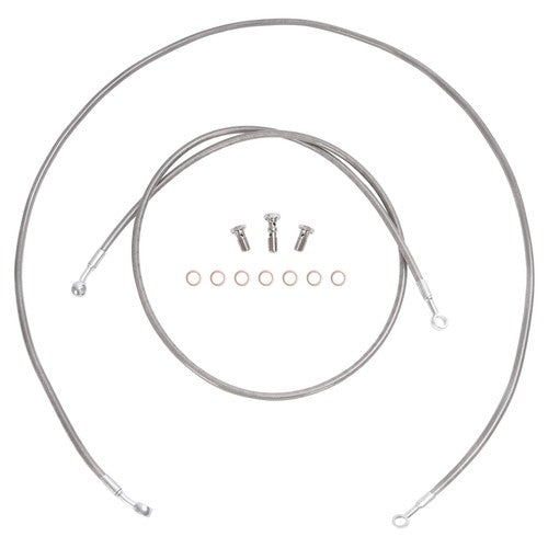 Solid Spare Front Braided Racing SS Brake Line + 3" For Yamaha Blaster 200 1989-2006