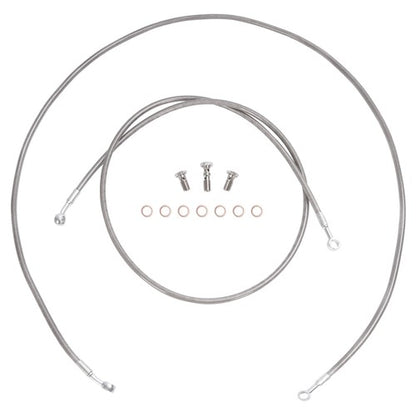 Solid Spare Front Braided Racing SS Brake Line + 3" For Yamaha Blaster 200 1989-2006