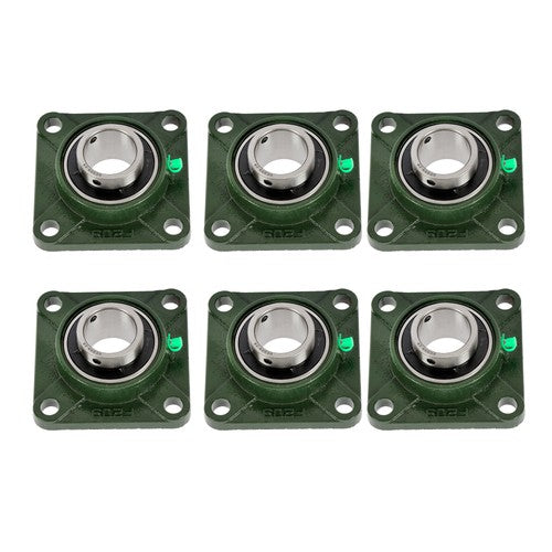 Solid Spare (6) UCF209-28 Solid Base Pillow Block Flange Mounted Bearing 1-3/4" Bore 4 Bolt