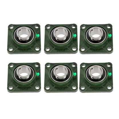 Solid Spare (6) UCF209-28 Solid Base Pillow Block Flange Mounted Bearing 1-3/4" Bore 4 Bolt