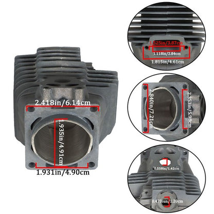 Solid Spare 52mm Big Bore Cylinder Piston Kit For MS441 MS441C Chainsaw Spark Plug