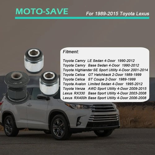 Solid Spare Fit For Toyota Lexus Series 1989-2015 Rear Control Arm Knuckle Bushing Kit New