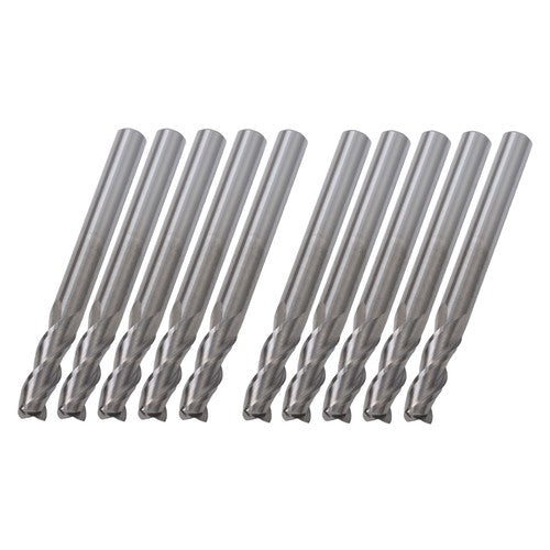 Solid Spare For Aluminum 10 Pcs 1/4" Alu-Power 3 Flute Regular Length Carbide End Mill New