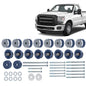 Solid Spare Fit For 08-16 Ford F-250 F-350 Super Duty Blue Body Cab Mount Kit KF04060BK