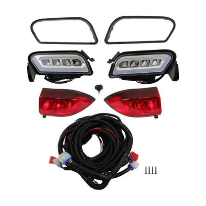 Solid Spare For Club Car Tempo Golf Cart LED Headlight and Tail Light Kit 2018+ New