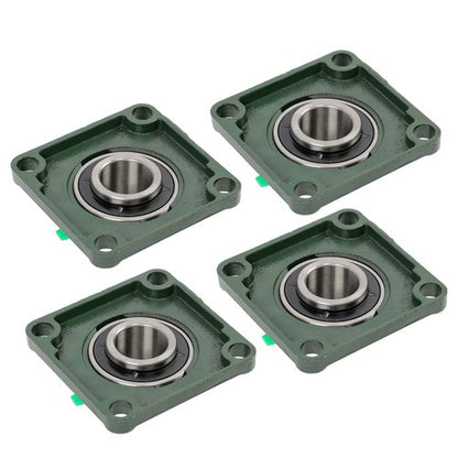 Solid Spare 4PCS 1-1/2" Bore 4 Bolt Solid Base UCF208-24 Pillow Block Flange Bearing