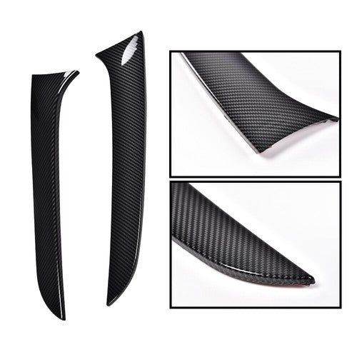 Solid Spare Fit For 12-19 BMW F20 F21 Carbon Look Rear Trunk Side Wings Spoilers Panels