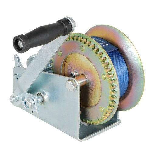 Solid Spare 3500lbs Hand Winch Boat Trailer Winch Crank With 10m (32ft) Strap Winch