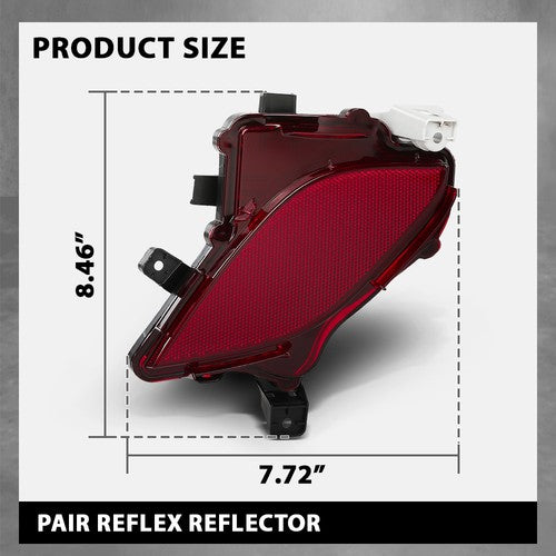 Solid Spare Rear Bumper Reflector Light Left+Right Side Fit For 2020-2023 Toyota Highlander
