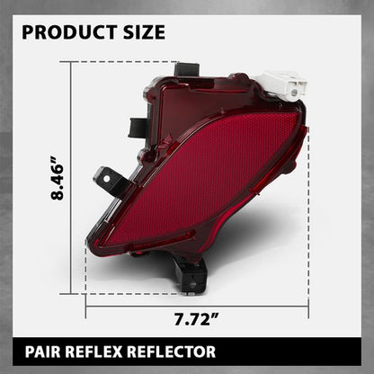 Solid Spare Rear Bumper Reflector Light Left+Right Side Fit For 2020-2023 Toyota Highlander