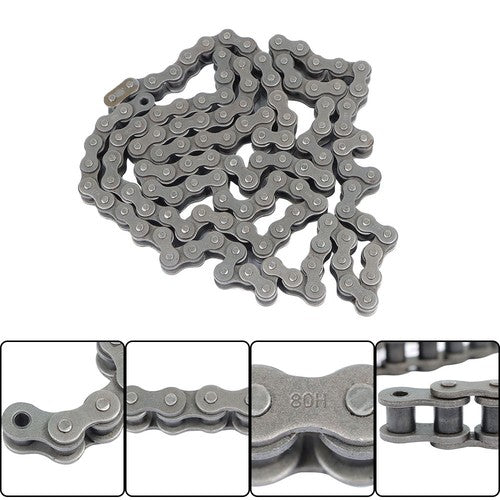 Solid Spare #80H Heavy Duty Roller Chain × 10 Feet With 1 Connector New