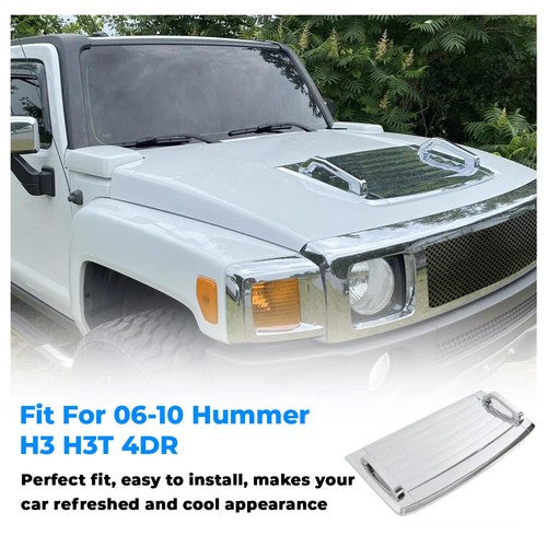 Solid Spare New Hood Deck Vent Panel Handle Cover Trim Chrome For 2006-2010 Hummer H3