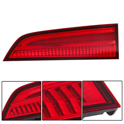 Solid Spare Rear Inner Chrome For 2016-2018 Honda Pilot Tail Light Red Right Passenger Side