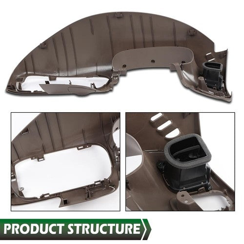 Solid Spare Fit For 97-03 Ford F150 Expedition Instrument Dash Pad Dashboard Bezel Brown NEW