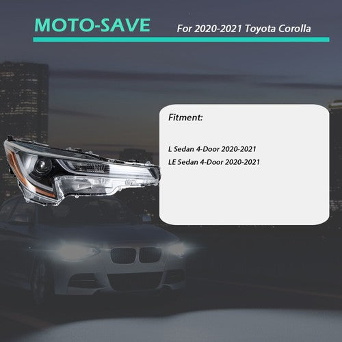 Solid Spare For Toyota Corolla 2020-2021 L | LE LED Headlight Headlamp Passenger Right RH
