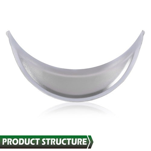 Solid Spare 1 Pair Headlight Headlamp Visors 7" Chrome Shields Trim Cover Caps LH+RH Side