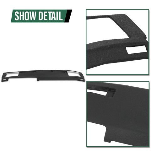 Solid Spare Dash Board Cover Cap Overlay Black Fit For 1986-1993 Chevy S10 GMC S15