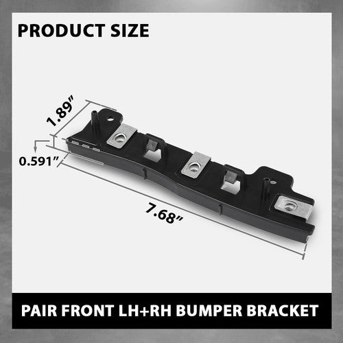 Solid Spare Fit For 2017-2019 Ford Escape Front Bumper Retainer Bracket Left+Right Side