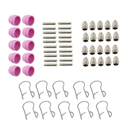 Solid Spare 60pcs Plasma Cutter Torch Consumables Kit for SG-55, AG-60, WSD-60 CUT50 60Amp