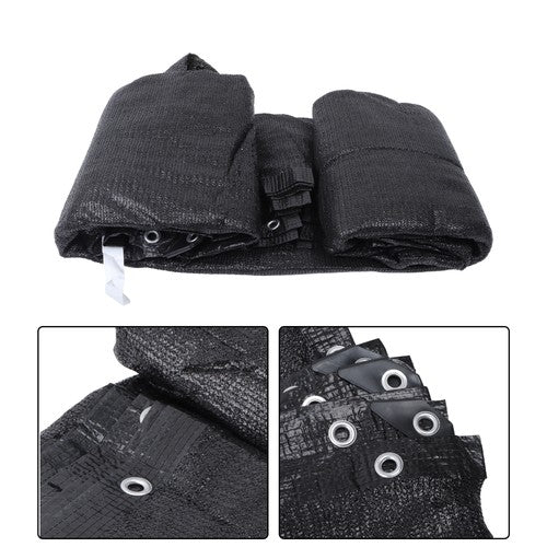 Solid Spare 4' x 50' Privacy Fence Heavy Duty Fencing Mesh Shade Cover Garden Black