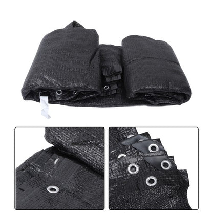 Solid Spare 4' x 50' Privacy Fence Heavy Duty Fencing Mesh Shade Cover Garden Black
