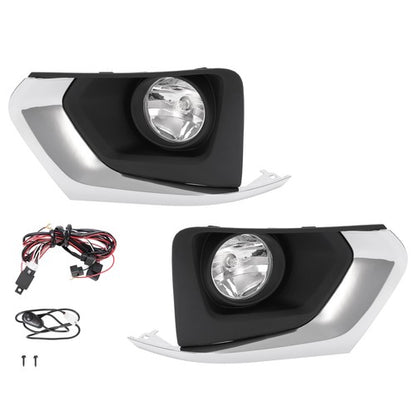 Solid Spare For 18-21 Chevy Traverse Driver/LH+Passenger/RH Fog Lights+Bezel+Harness+Switch